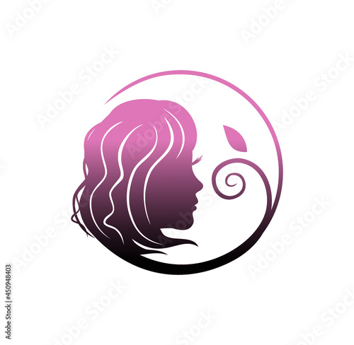 Woman head logo design illustration vector eps format   suitable for your design needs  logo  illustration  animation  etc. 