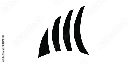 shark fin logo design combined with line shape