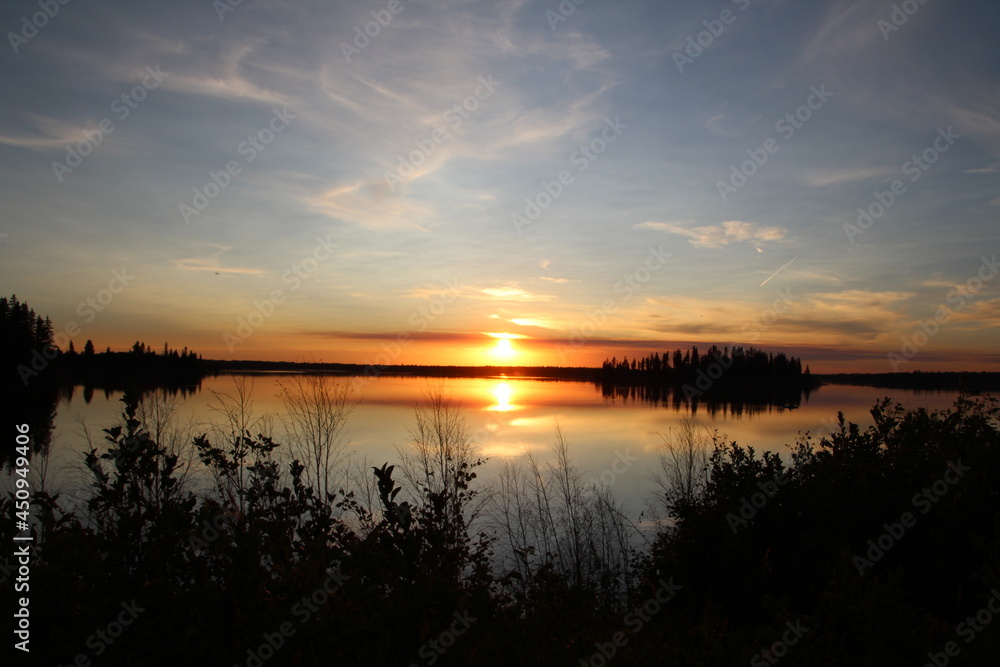 Sunset From The Bush, Elk island National Park, Alberta