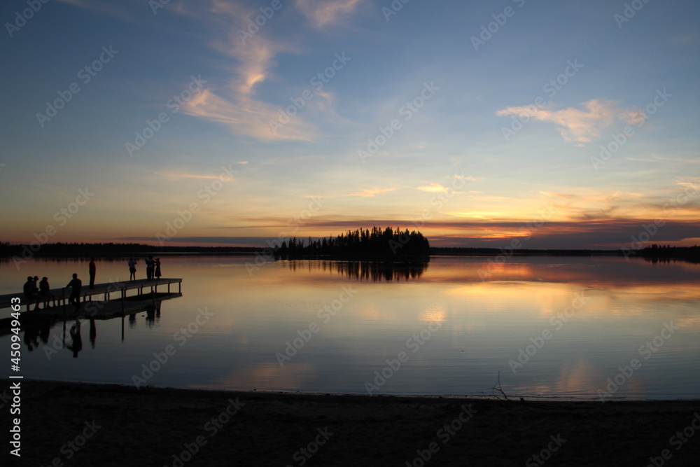 Time Of The Sunset, Elk Island National Park, Alberta