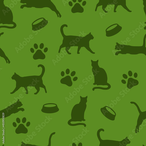 Photography Pattern of wild cats on a dark background