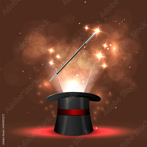 Vector background magic and sorcery, evil and good magic.