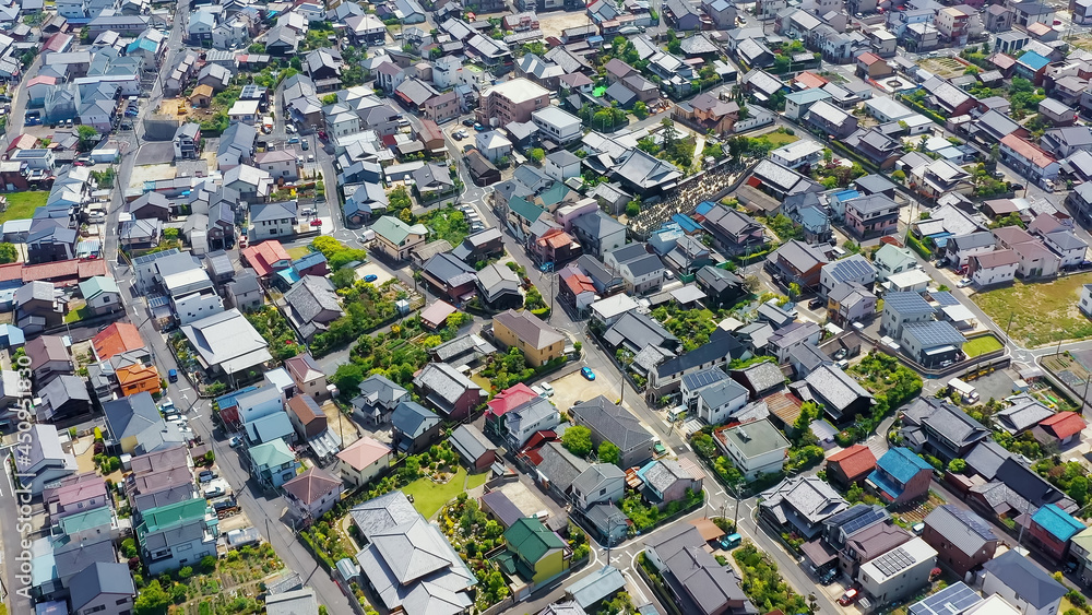 Fototapeta premium 住宅地 ドローン空撮
