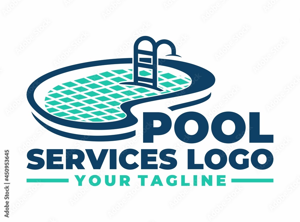 POOL SERVICE LOGO Stock Vector Adobe Stock
