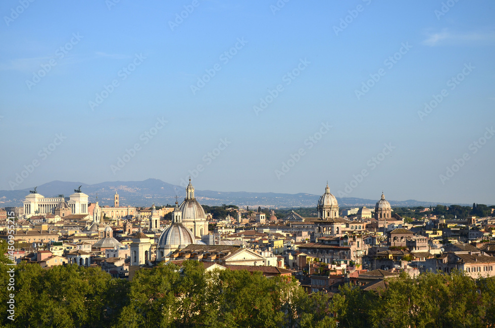 View of the city of Rome, the city landscape.
