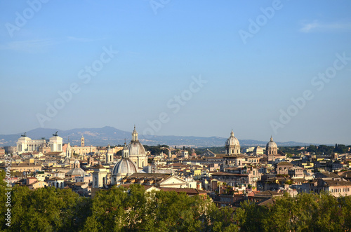 View of the city of Rome, the city landscape.