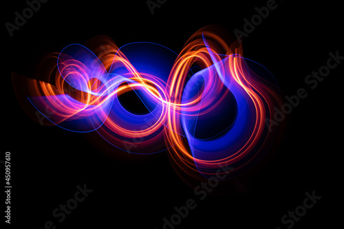 Abstract background with glowing lines