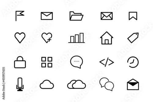icons set for bussiness technology