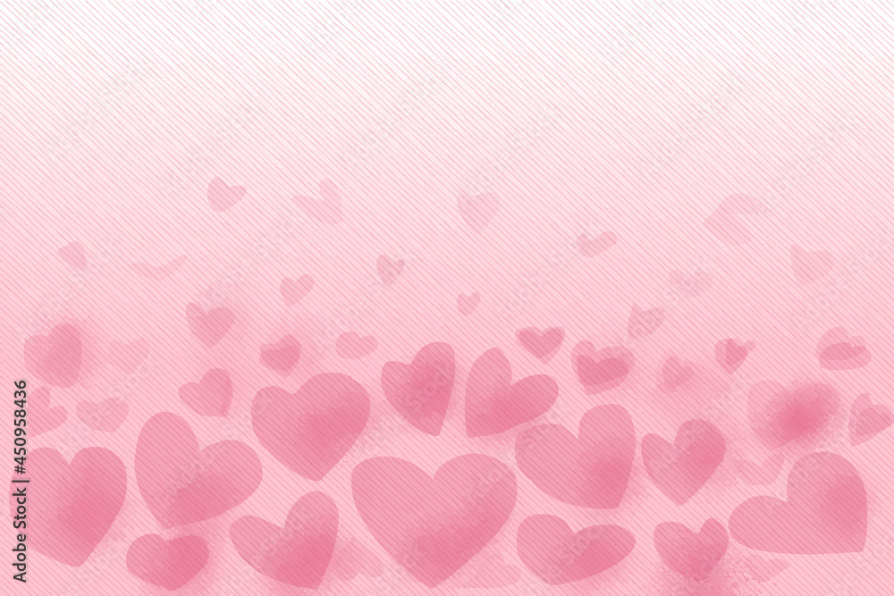 Pink heart love background. Vector sweetheart soft pink pattern, valentine's day, vector illustration
