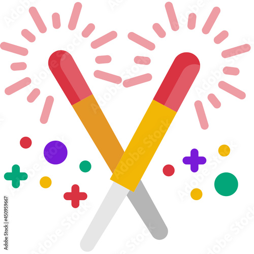 sparkler flat icon