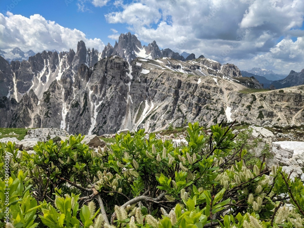 beautiful mountain landscape in the dolomites near cortina d ampezzo. Holidays in the dolomit in tyrol. Wanderlust