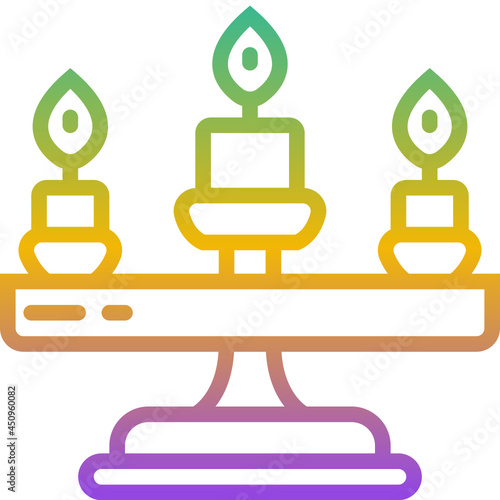 candelabra gradient icon