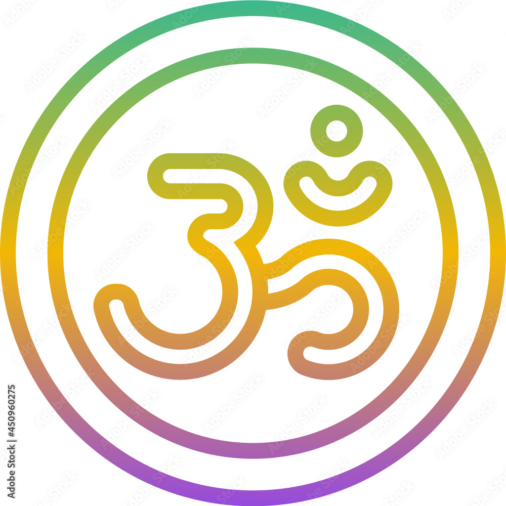 Obraz premium om gradient icon