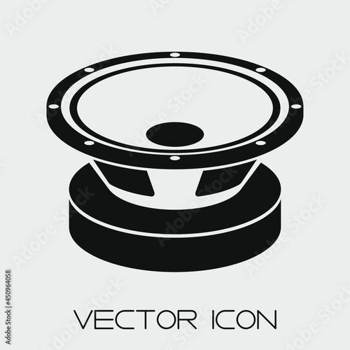 Loudspeaker flat icon. Vector illustration.