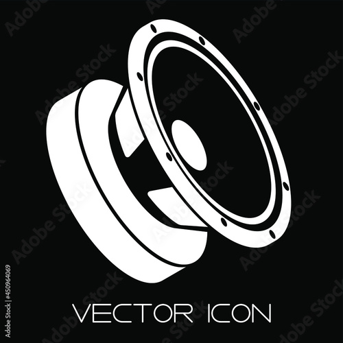 Loudspeaker flat icon. Vector illustration.