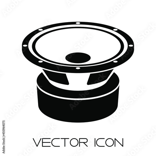 Loudspeaker flat icon. Vector illustration.