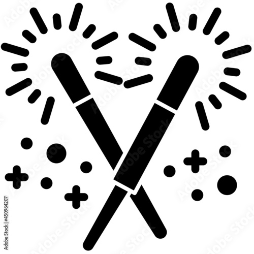 sparkler solid icon