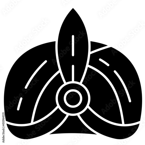 turban solid icon