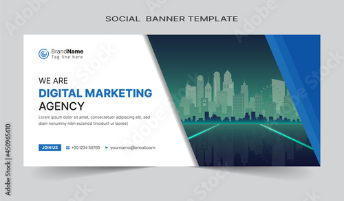 Social media cover vector templates fully editable, advertising design, web banner template