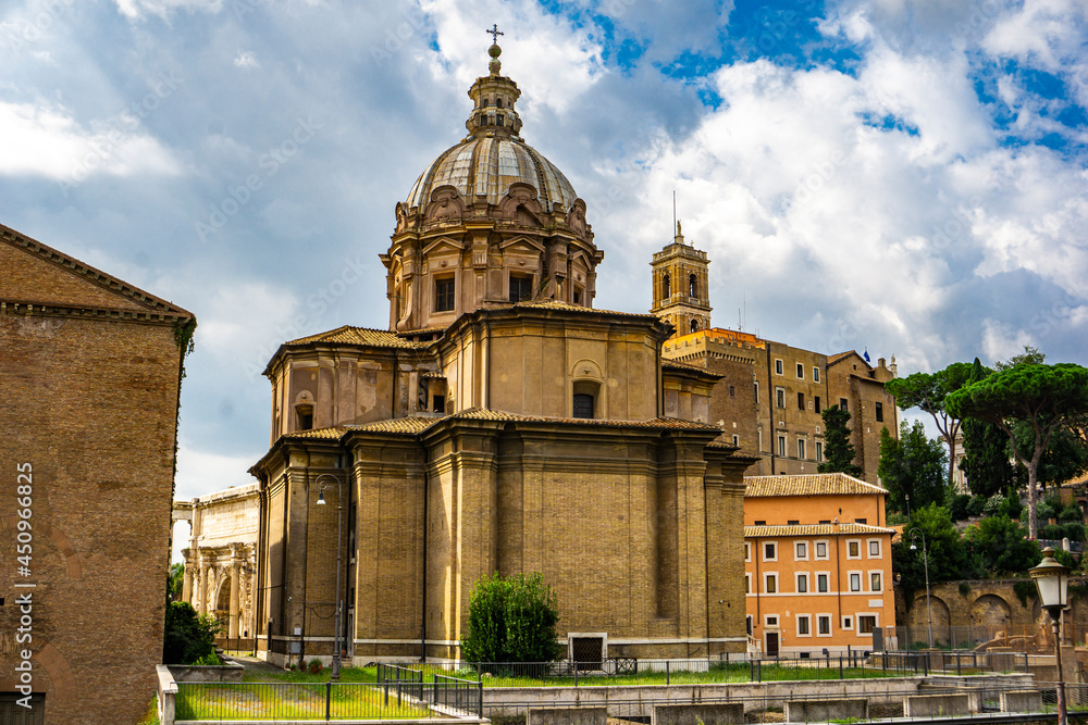 Santi Luca e Martina Church in Rome, Italy