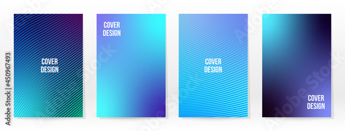 Minimal Poster. Pastel Soft. Blue Gradient Set.