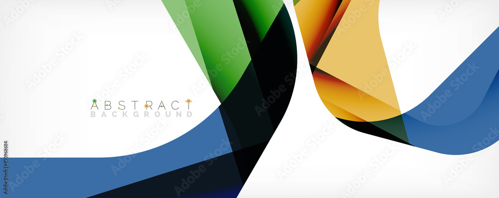 Minimal abstract background - color overlapping shapes on white with shadow lines. Vector Illustration For Wallpaper, Banner, Background, Landing Page Minimal abstract background - color overlapping shapes on white with shadow lines. Vector Illustration For Wallpaper, Banner, Background, Landing Page