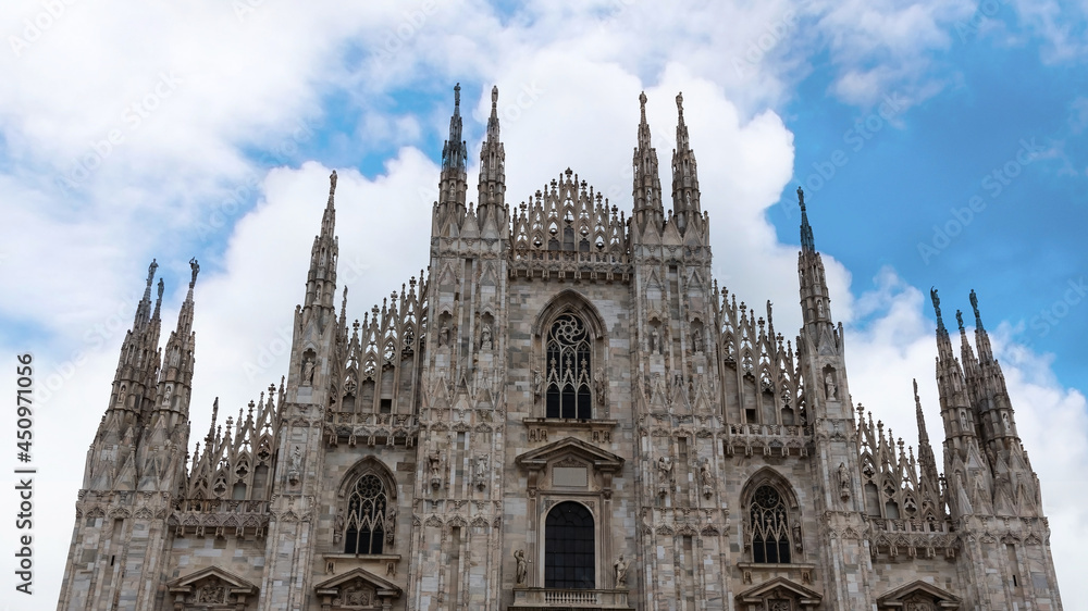 Milan Cathedral, Duomo di Milano, one of the largest churches in the world and the famous of destination tourist