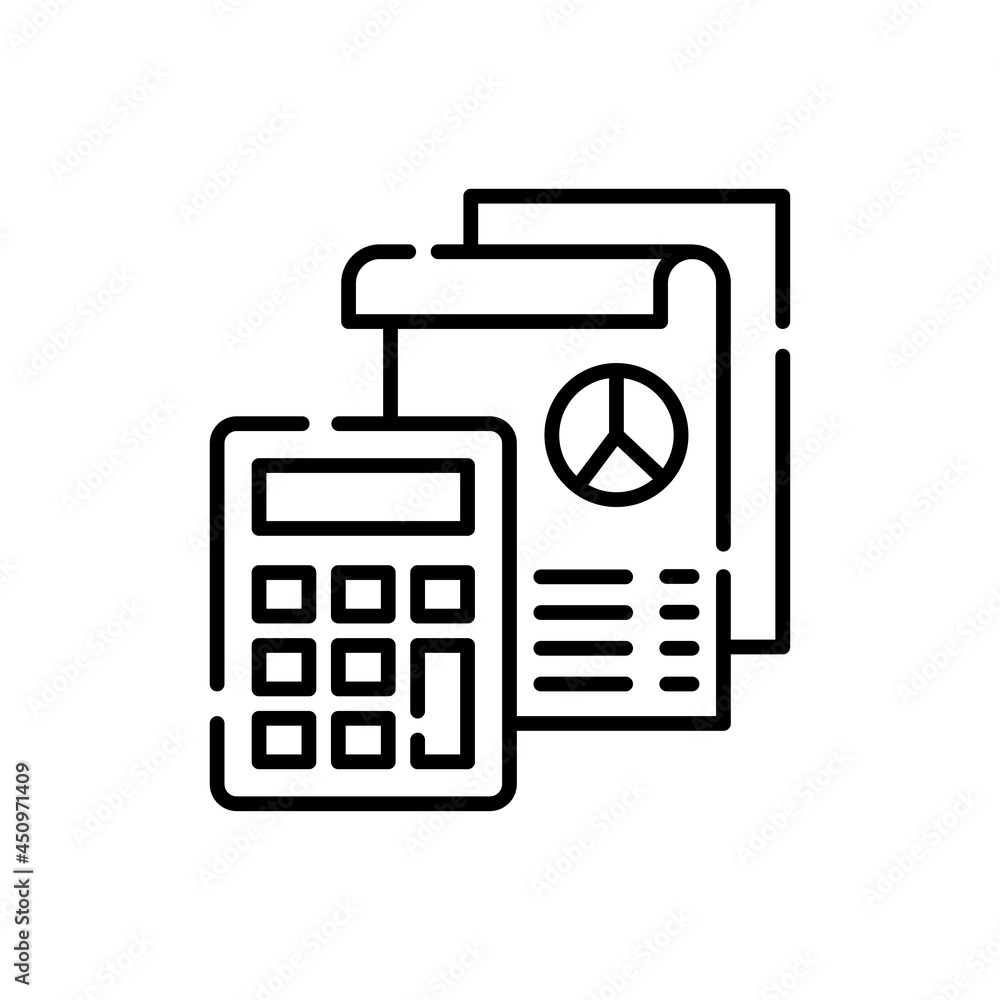 Accounting vector outline icon style illustration. EPS 10 File Accounting vector outline icon style illustration. EPS 10 File