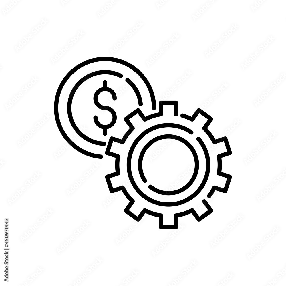 financial settings vector outline icon style illustration. EPS 10 File financial settings vector outline icon style illustration. EPS 10 File