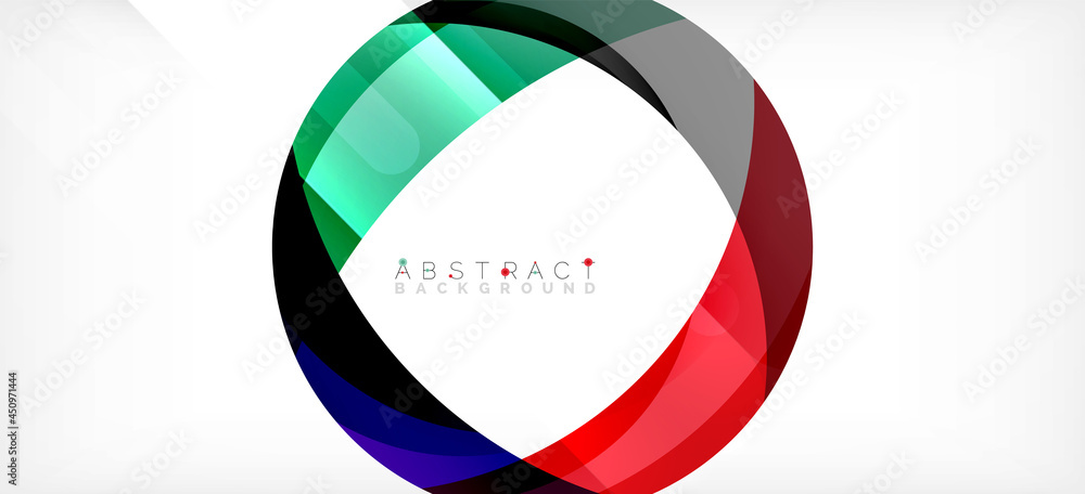 Color circle shapes, minimal geometric background. Trendy dynamic composition. Vector Illustration For Wallpaper, Banner, Background, Landing Page Color circle shapes, minimal geometric background. Trendy dynamic composition. Vector Illustration For Wallpaper, Banner, Background, Landing Page