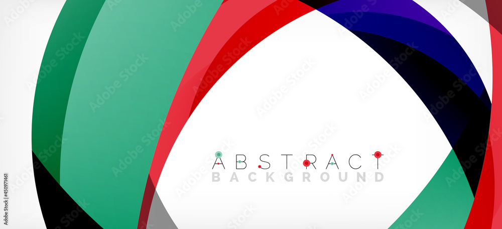 Color circle shapes, minimal geometric background. Trendy dynamic composition. Vector Illustration For Wallpaper, Banner, Background, Landing Page Color circle shapes, minimal geometric background. Trendy dynamic composition. Vector Illustration For Wallpaper, Banner, Background, Landing Page