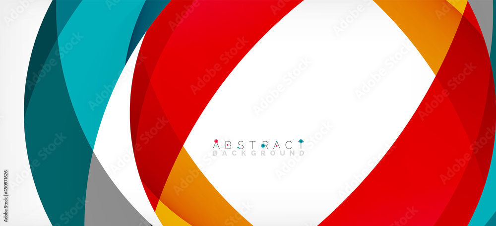 Color circle shapes, minimal geometric background. Trendy dynamic composition. Vector Illustration For Wallpaper, Banner, Background, Landing Page Color circle shapes, minimal geometric background. Trendy dynamic composition. Vector Illustration For Wallpaper, Banner, Background, Landing Page