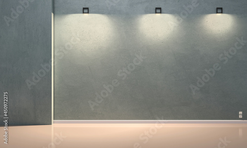 empty room with copy space for mockup, 3d rendering