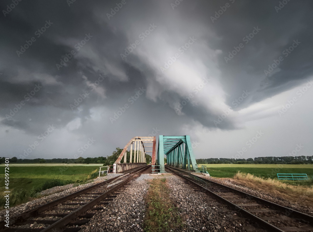 Fototapeta premium railway in the countryside