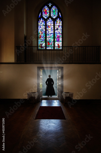 stained glass window in church