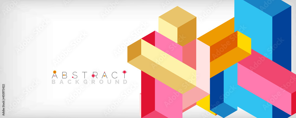 Abstract background. 3d cubes, cubic elements and blocks. Techno or business concept for wallpaper, banner, background, landing page Abstract background. 3d cubes, cubic elements and blocks. Techno or business concept for wallpaper, banner, background, landing page