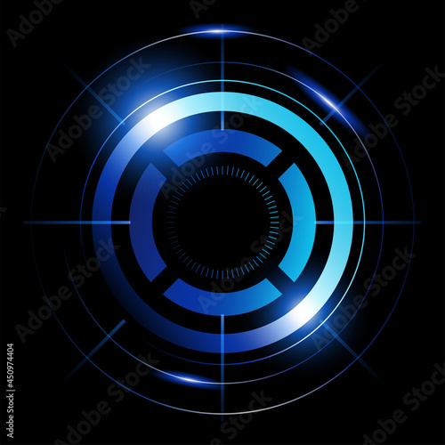 Abstract vector of blue circles