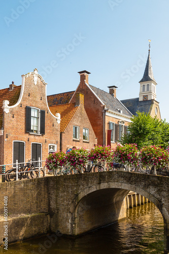 Center of the fortified town of Sloten in the province of Friesland. photo