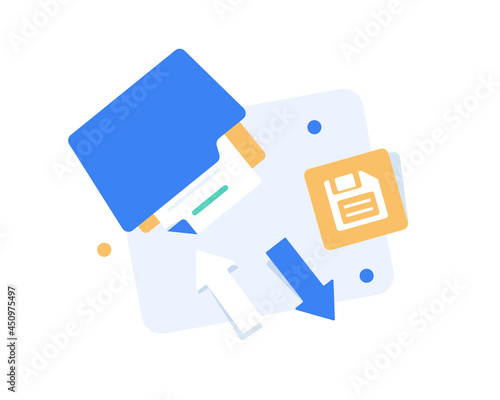 open folder icon. Folder with documents,transfer data