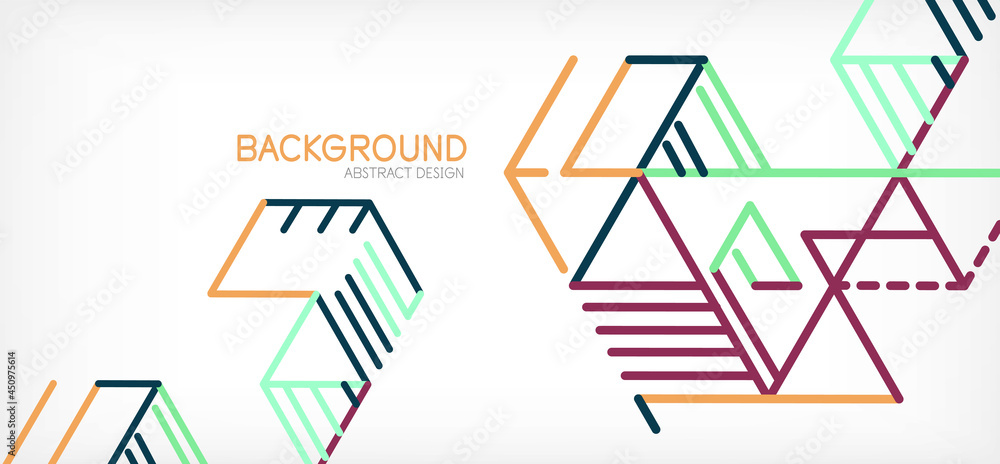 Abstract background. Color lines on white background. Linear abstract composition. Techno or business concept for wallpaper, banner, background, landing page Abstract background. Color lines on white background. Linear abstract composition. Techno or business concept for wallpaper, banner, background, landing page