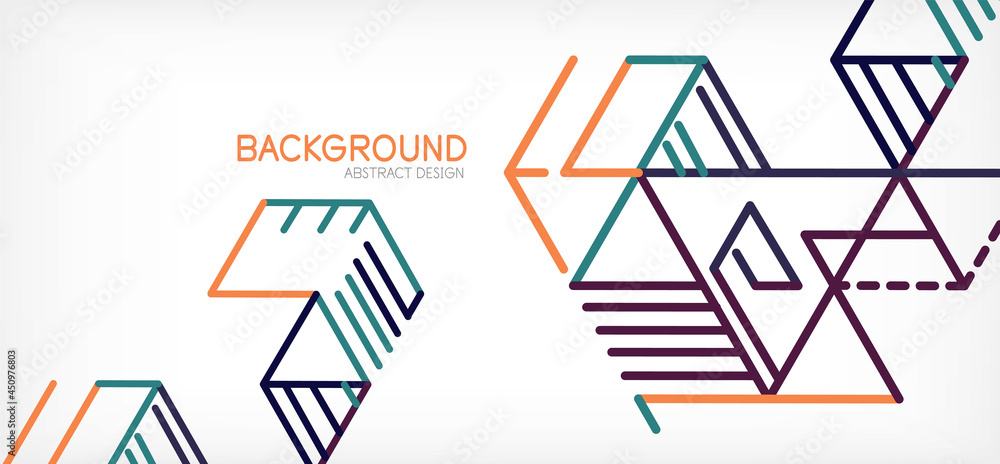 Abstract background. Color lines on white background. Linear abstract composition. Techno or business concept for wallpaper, banner, background, landing page Abstract background. Color lines on white background. Linear abstract composition. Techno or business concept for wallpaper, banner, background, landing page