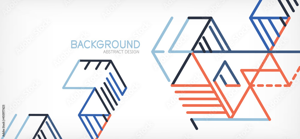 Abstract background. Color lines on white background. Linear abstract composition. Techno or business concept for wallpaper, banner, background, landing page Abstract background. Color lines on white background. Linear abstract composition. Techno or business concept for wallpaper, banner, background, landing page