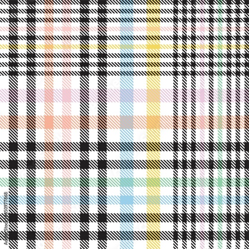 Rainbow Pastel Plaid textured Seamless Pattern
