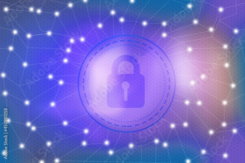 Wallpaper Mural 2d illustration futuristic technology background Torontodigital.ca