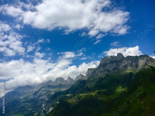 mountains and clouds