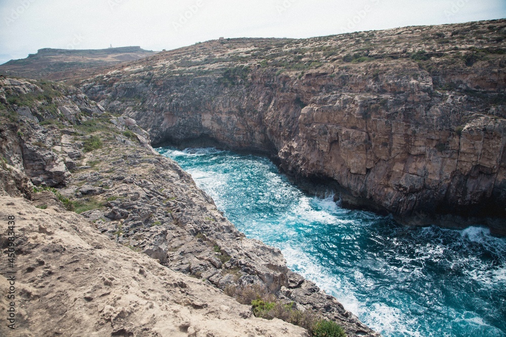 Views of Wied il-Għasri in Gozo, Malta