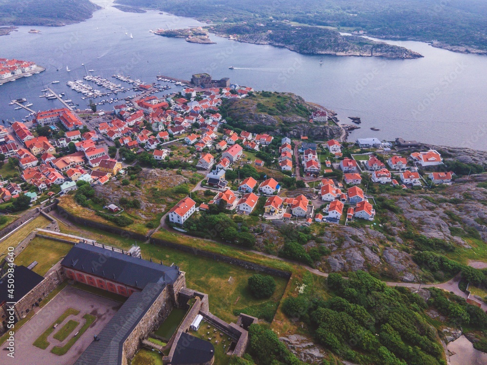 Aerial View of Marstrand, Sweden by Drone