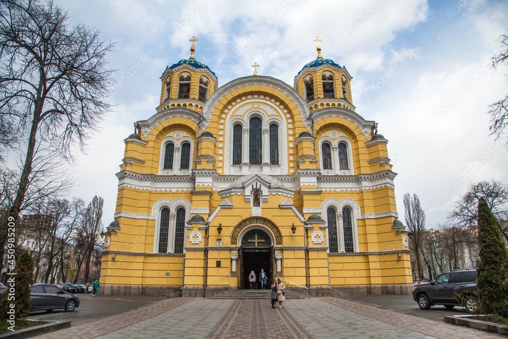 St. Volodymyr’s Cathedral seen in Kyiv, Ukraine