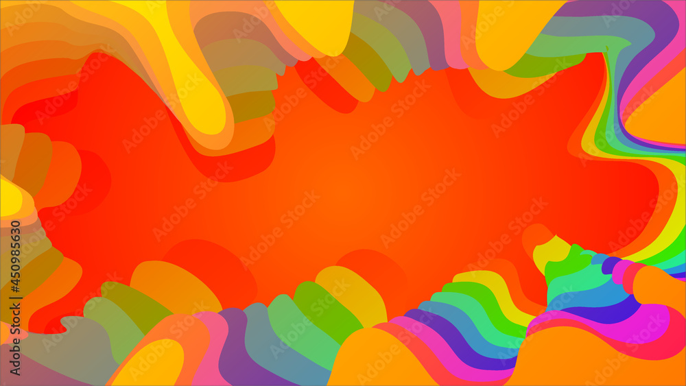 Vector gradient wallpaper with a beautiful layer-by-layer effect in the style of paper cutting. 