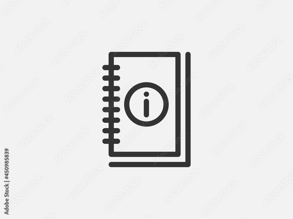 Guide icon vector, user manual. Service information document, instruction. Guide icon vector, user manual. Service information document, instruction.